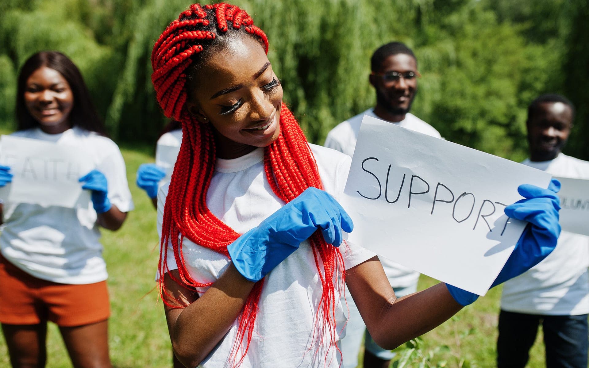 Community Support - People helping each other